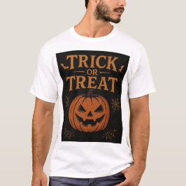 Gruseliger „Süßes oder Saures“ Halloween-Kürbis-De T-Shirt