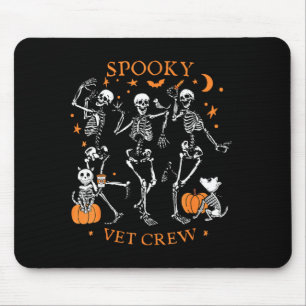 Gruseliger Tierarzt-Crew-Skelett-Tanz Veterinärmed Mousepad