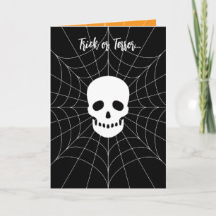Gruseliger Totenkopf Halloween Feiertagskarte