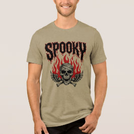 Gruseliger Totenkopf-Halloween-T-Shirt Tri-Blend Shirt