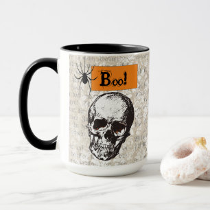 Gruseliger Totenkopf Halloween Tasse