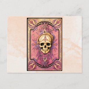 Gruseliger Totenkopf Planchette Beige Aquarell Hal Feiertagspostkarte