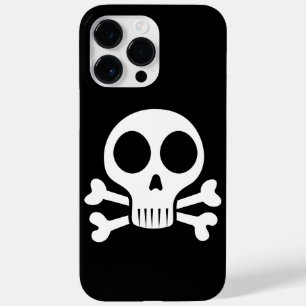 gruseliger Totenschädel auf schwarzem Hintergrund Case-Mate iPhone 14 Pro Max Hülle