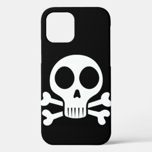 gruseliger Totenschädel auf schwarzem Hintergrund Case-Mate iPhone Hülle