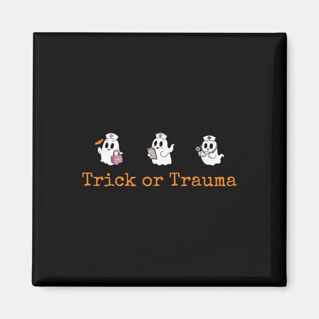 Gruseliger Trick Oder Trauma-Geist Krankenschweste Magnet (Vorne)