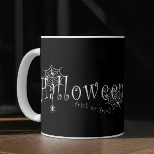 Gruseliger Trick-or-Treat Halloween-Spinnen-Design Kaffeetasse