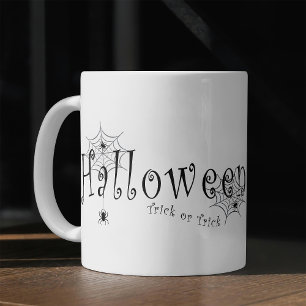 Gruseliger Trick-or-Treat Halloween-Spinnen-Design Kaffeetasse