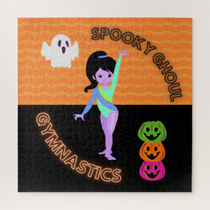 Gruseliger Turnmonster-Turnhalle Halloween Puzzle