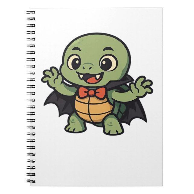 Gruseliger Turtle-Vampir-Halloween-Oversized-T-Shi Notizblock (Vorderseite)