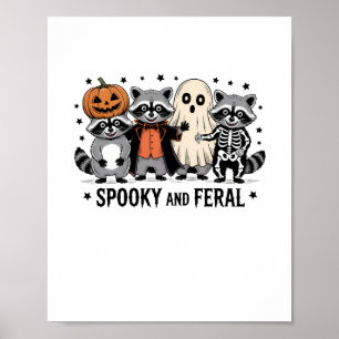 Gruseliger und verwilderter lustiger Halloween-Was Poster