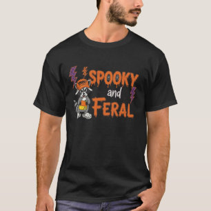 Gruseliger und verwilderter Waschbär Halloween Ret T-Shirt