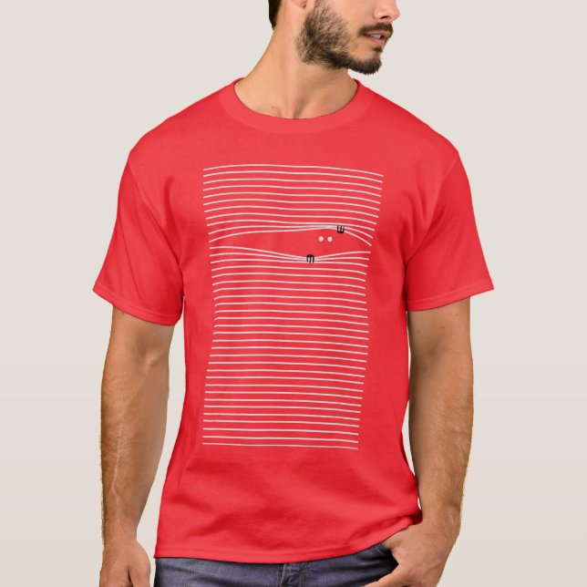 Gruseliger unheimlicher Blinder Mann Ich beobachte T-Shirt (Vorderseite)