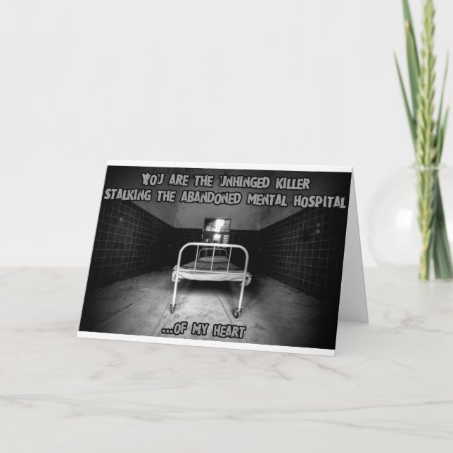 Gruseliger Valentinsgruß Feiertagskarte (Vorderseite)