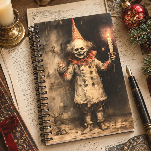 Gruseliger Vintage-Clown Gothic Horror Creepmas Notizbuch