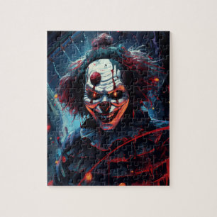 Gruseliger Vintage-Zeit-Clown Puzzle