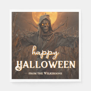 Gruseliger Vogelscheuchen-Halloween-Party mit indi Serviette