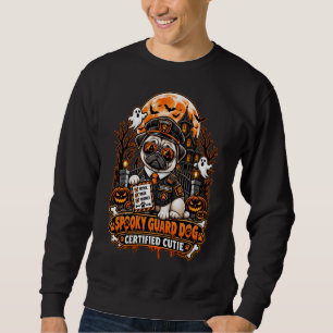 Gruseliger Wachhund Zertifizierte Süße Pug Hallowe Sweatshirt