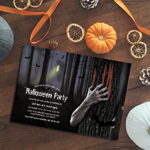 Gruseliger Wald-Erwachsenen-Halloween-Party Einladung