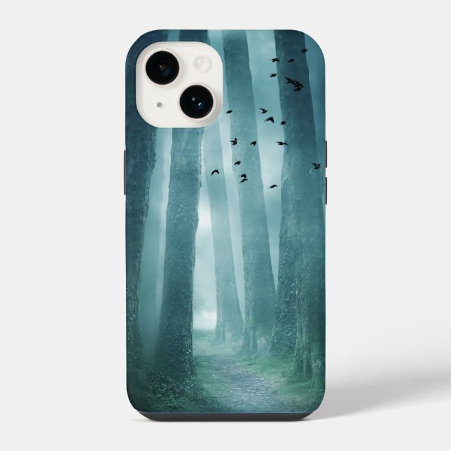 Gruseliger Wald iPhone Hülle (Rückseite)