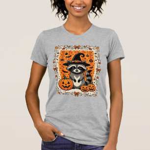 Gruseliger Waschbär Halloween-Kürbis-Design_1 T-Shirt