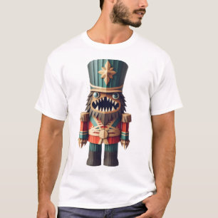 Gruseliger Weihnachtskunst-Monster-Nussknacker-Sol T-Shirt