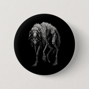 Gruseliger Wolf Schaf Horror Gruselig Folklore Got Button