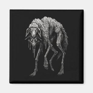 Gruseliger Wolf Schaf Horror Gruselig Folklore Got Magnet