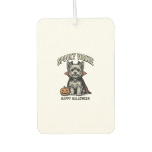 Gruseliger Yorkie Halloween-Hund Vintage-Shirt-Des Autolufterfrischer