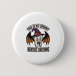 Gruseliger Zahnarzt-Kostüm Halloween Zahnarzt-Shir Button