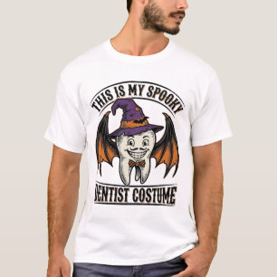 Gruseliger Zahnarzt-Kostüm Halloween Zahnheilkunde T-Shirt