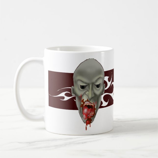 Gruseliger Zombie-Angriff Tasse (Links)