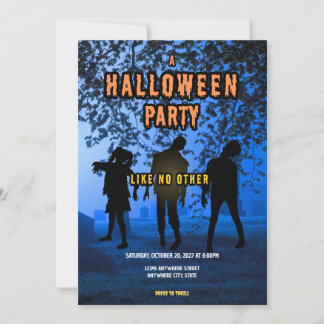 Gruseliger Zombie-Friedhof Halloween-Party