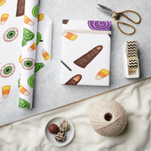 Gruseliger Zombie-Halloween-Spaß Geschenkpapier