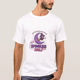 Gruseligeres Halb Lustiges Halloween T-Shirt