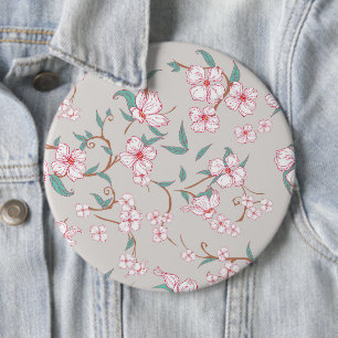 Gruseliges Blumenmuster Button