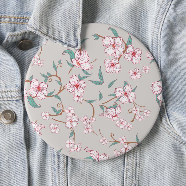 Gruseliges Blumenmuster Button (Beispiel)
