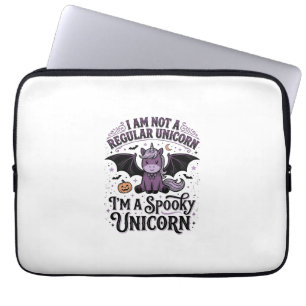 Gruseliges Einhorn Halloween Vintage Gravur Shirt_ Laptopschutzhülle