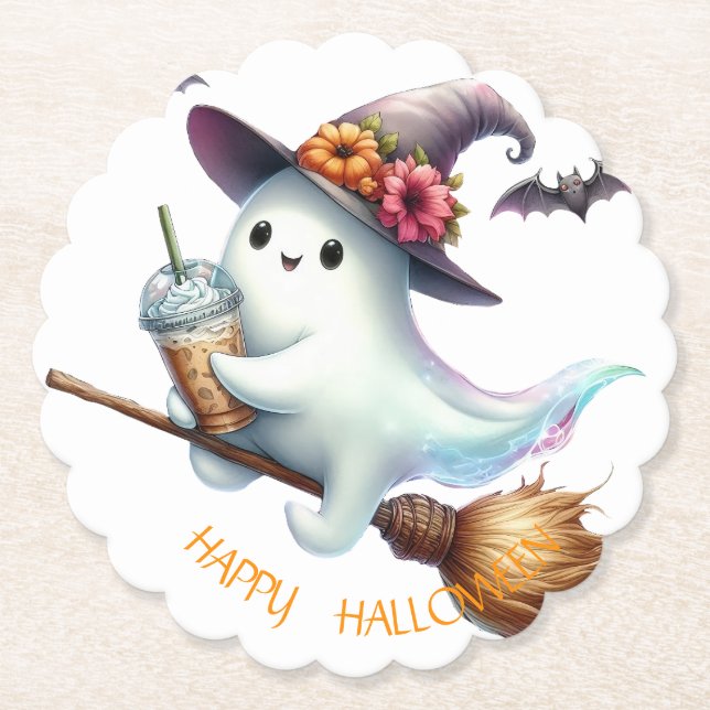 Gruseliges Frohes Halloween Untersetzer (Vorderseite)