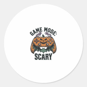 Gruseliges Gamer-Shirt Vintage-Halloween-Controlle Runder Aufkleber