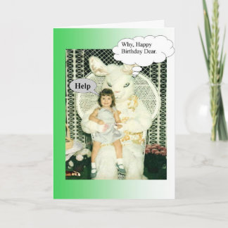 Gruseliges Geburtstags-Häschen Karte