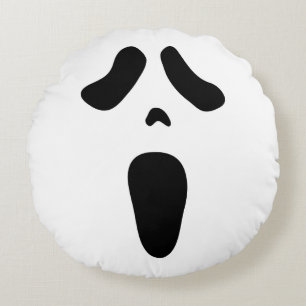 Gruseliges Gespenstergesicht Halloween-Party-Dekor Rundes Kissen