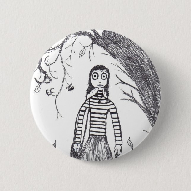 Gruseliges Halloween Button (Vorderseite)