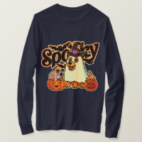 Gruseliges Halloween-Geist-Kürbis-Langarmshirt f