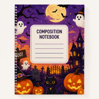 Gruseliges Halloween-Kompositionsheft Notizbuch