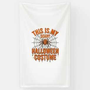 Gruseliges Halloween-Kostenetz Spinnennetz Vintage Banner