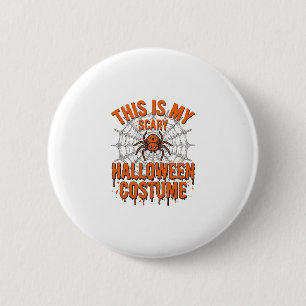 Gruseliges Halloween-Kostenetz Spinnennetz Vintage Button