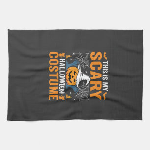 Gruseliges Halloween-Kostenüm Kürbis-Hexen-Design Geschirrtuch