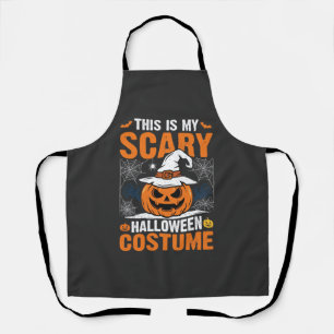 Gruseliges Halloween-Kostenüm Kürbis-Hexenhut-Desi Schürze