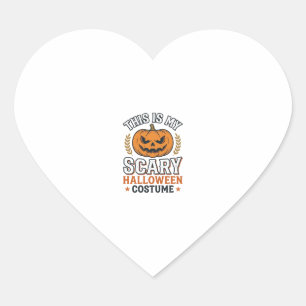 Gruseliges Halloween-Kostenüm Kürbis Vintage Vekto Herz-Aufkleber
