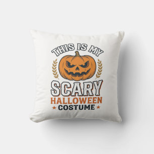 Gruseliges Halloween-Kostenüm Kürbis Vintage Vekto Kissen